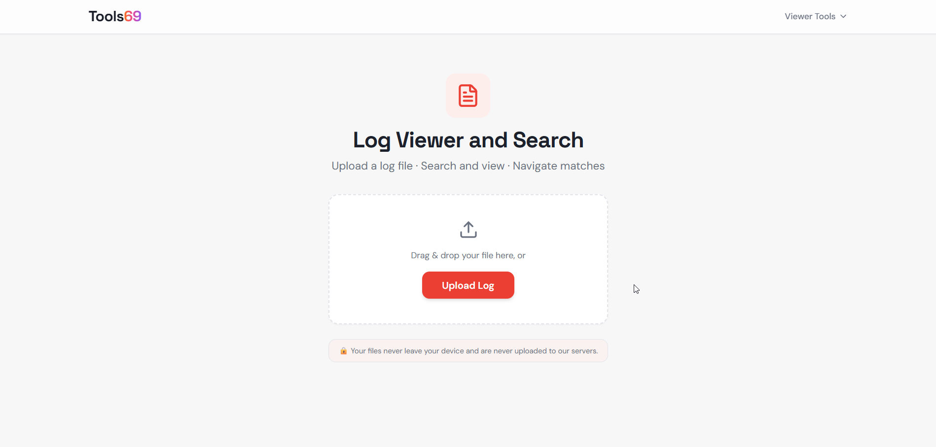 Log Viewer – Fast Online Log File Reader | Tools69